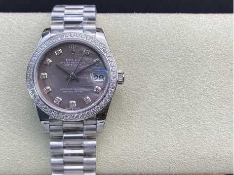 BP廠高仿勞力士女裝日誌型系列178384腕表31MM 2836-2機芯複刻手錶  BP廠高仿勞力士女裝日誌型系列178384腕表31MM 2836-2機芯複刻手錶