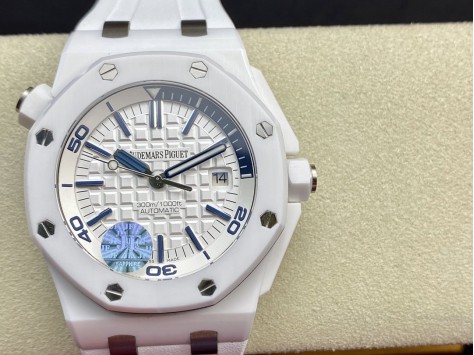 JF精品 愛彼 AP皇家橡樹15710系列 白陶瓷 搭載複刻原版3120機芯複刻手錶