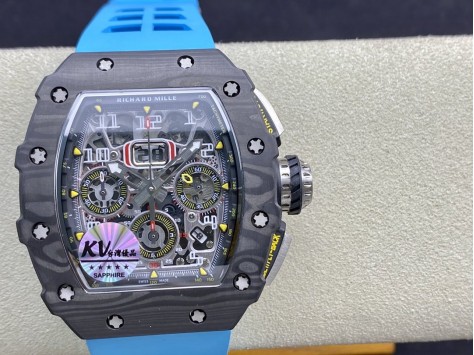 KV臺灣廠複刻理查德米爾RM-011鍛造碳纖維計時系列高仿手錶