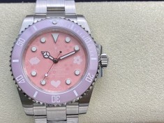 高仿勞力士 ROLEX 粉水鬼限量版粉色小豬佩奇款女表搭配2836機芯複刻手錶