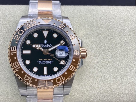 VR廠Max版包金款勞力士格林尼治系列GMT-MASTER II 最新的126715複刻手錶