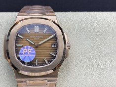 PF廠複刻屆最薄的鋼表之王百達翡麗5711 玫瑰金鸚鵡螺Cal.324機芯高仿手錶  PF廠複刻屆最薄的鋼表之王百達翡麗5711 玫瑰金鸚鵡螺Cal.324機芯高仿手錶