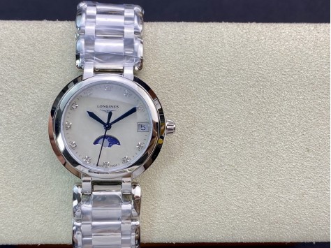 GS廠浪琴表心月系列月相腕表瑞士石英機芯31MM複刻手錶