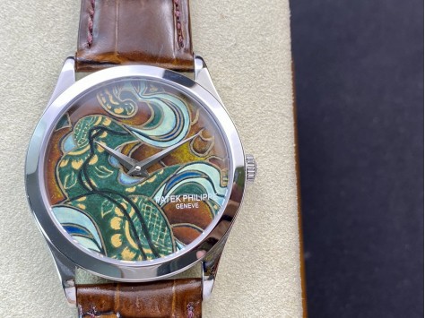 FL廠琺瑯廠百達翡麗撞色款5077系列Cal.240機械39MM複刻手錶  FL廠琺瑯廠百達翡麗撞色款5077系列Cal.240機械39MM複刻手錶