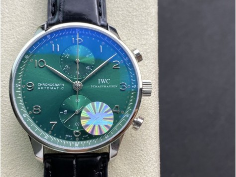 客訂鱷魚皮帶YL廠高仿萬國IWC 葡萄牙系列葡計透底 150周年計時複刻手錶