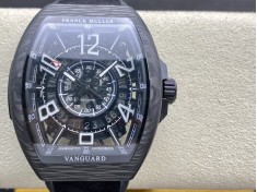 高仿法蘭克穆勒 Franck Muller FM Vanguard Carbon V45碳纖維鏤空44MM複刻手錶手表