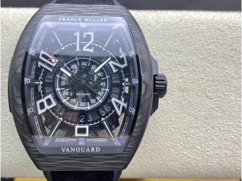 高仿法蘭克穆勒 Franck Muller FM Vanguard Carbon V45碳纖維鏤空44MM複刻手錶手表  高仿法蘭克穆勒 Franck Muller FM Vanguard Carbon V45碳纖維鏤空44MM複刻手錶手表