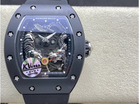 KV廠高仿理查德米爾 RICHARD MILLE 理查德米爾RM051龍虎雕刻設計複刻手錶