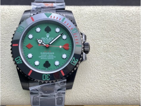 改裝 IPK再出新作BLAKEN工廠聯名款勞力士紅桃黑綠水鬼40MM複刻手錶