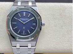 XF廠高仿愛彼 皇家橡樹15202 IP超薄“煙熏藍”拋光圈口全新升級版15202定制機芯39MM複刻手錶