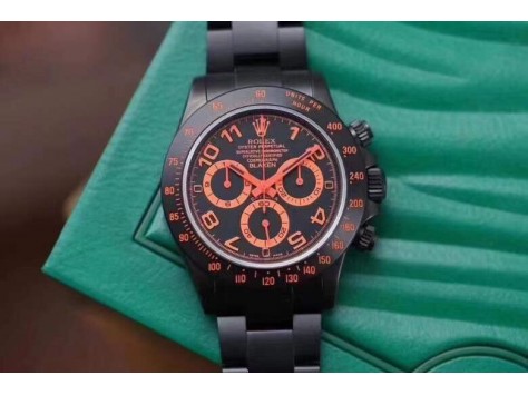 IPK改裝專案:N廠勞力士4130機芯黑化迪通拿改裝版複刻手錶  IPK改裝專案:N廠勞力士4130機芯黑化迪通拿改裝版複刻手錶