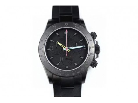 IPK改裝專案:N廠勞力士4130機芯黑化迪通拿改裝版複刻手錶