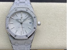JH Factory複刻愛彼 AP皇家橡樹系列15454BC霜金腕表37mm複刻手錶
