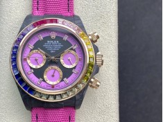 精仿勞力士Rolex ,Rainbow彩虹圈迪通拿風靡上市 Diw的創造力與工藝石英計時機芯複刻手錶