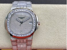 仿表DM廠手錶V2升級版高仿百達翡麗滿天星方鑽運動系列滿鑽鸚鵡螺5719/10G-010複刻手錶  仿表DM廠手錶V2升級版高仿百達翡麗滿天星方鑽運動系列滿鑽鸚鵡螺5719/10G-010複刻手錶