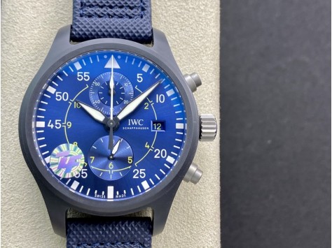 ZF廠黑色科技萬國IWC飛行員系列TOP GUN海軍空戰部隊MIRAMAR藍天使IW389008” IW389001  IW389002計時腕表複刻手錶
