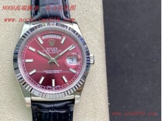 仿錶,稀缺款BP factory rolex勞力士酒紅色星期日志型系列皮帶女表  仿錶,稀缺款BP factory rolex勞力士酒紅色星期日志型系列皮帶女表