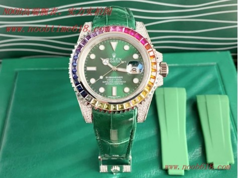 複刻手錶,玩家毒物勞力士Rolex滿鑽彩虹水鬼系列手錶