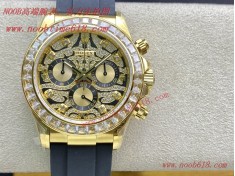 複刻錶,JH factory rolex Datejust DAYTONA勞力士滿鑽老虎紋又名虎紋迪迪通拿116588型號仿錶