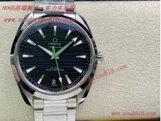 一比一複刻手錶,VS廠手錶歐米茄海馬150M“柚木”橫紋盤至臻天文臺腕表深藍瑞士仿錶