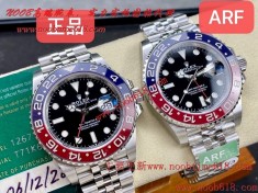 ARF與正品對比勞力士126710BLRO紅藍可樂圈GMT格林尼治V3升級版圈口通紅ARF工廠與正品對比圖片仿錶