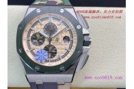 评测,JF廠手錶仿表愛彼AP26400 綠陶＂迷彩＂系列,N廠手錶